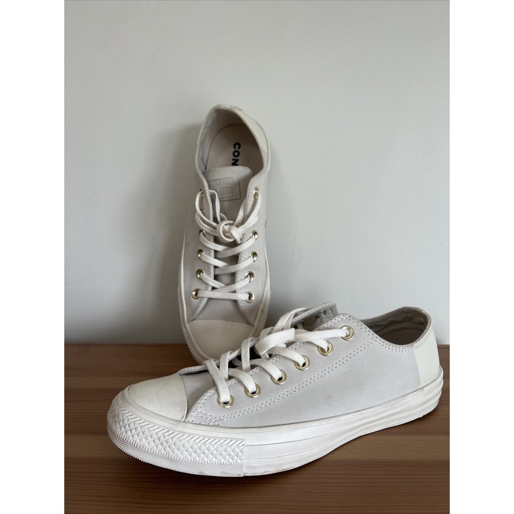 Converse All Star Blocked Nubuck CTAS Ox Egret Driftwood-159528C Size 8 Leather